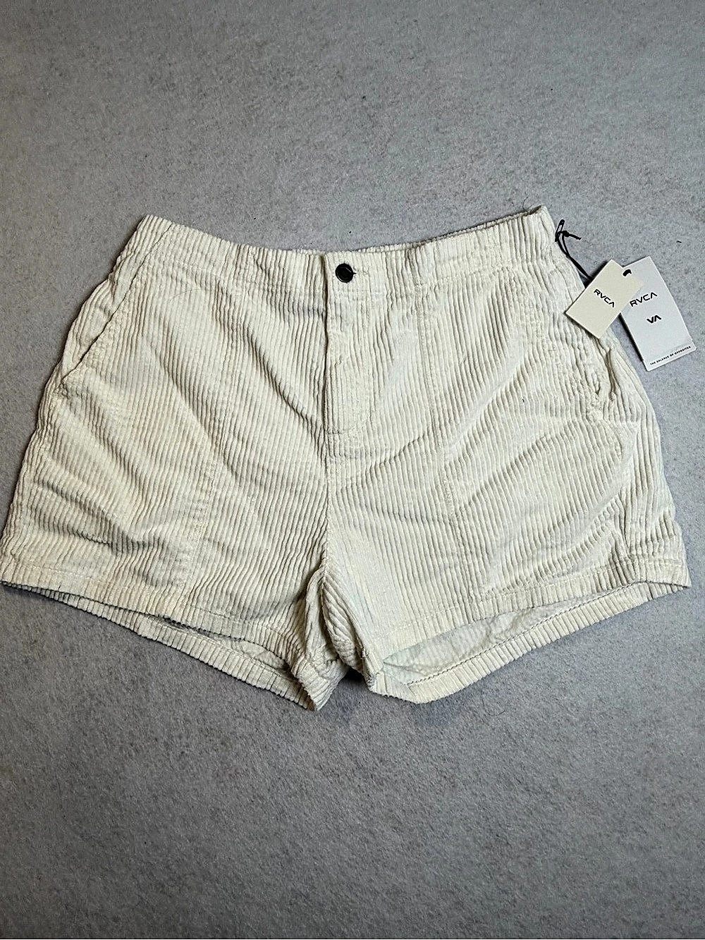 RVCA Daylight Short Striped Cream Shorts Waist XL